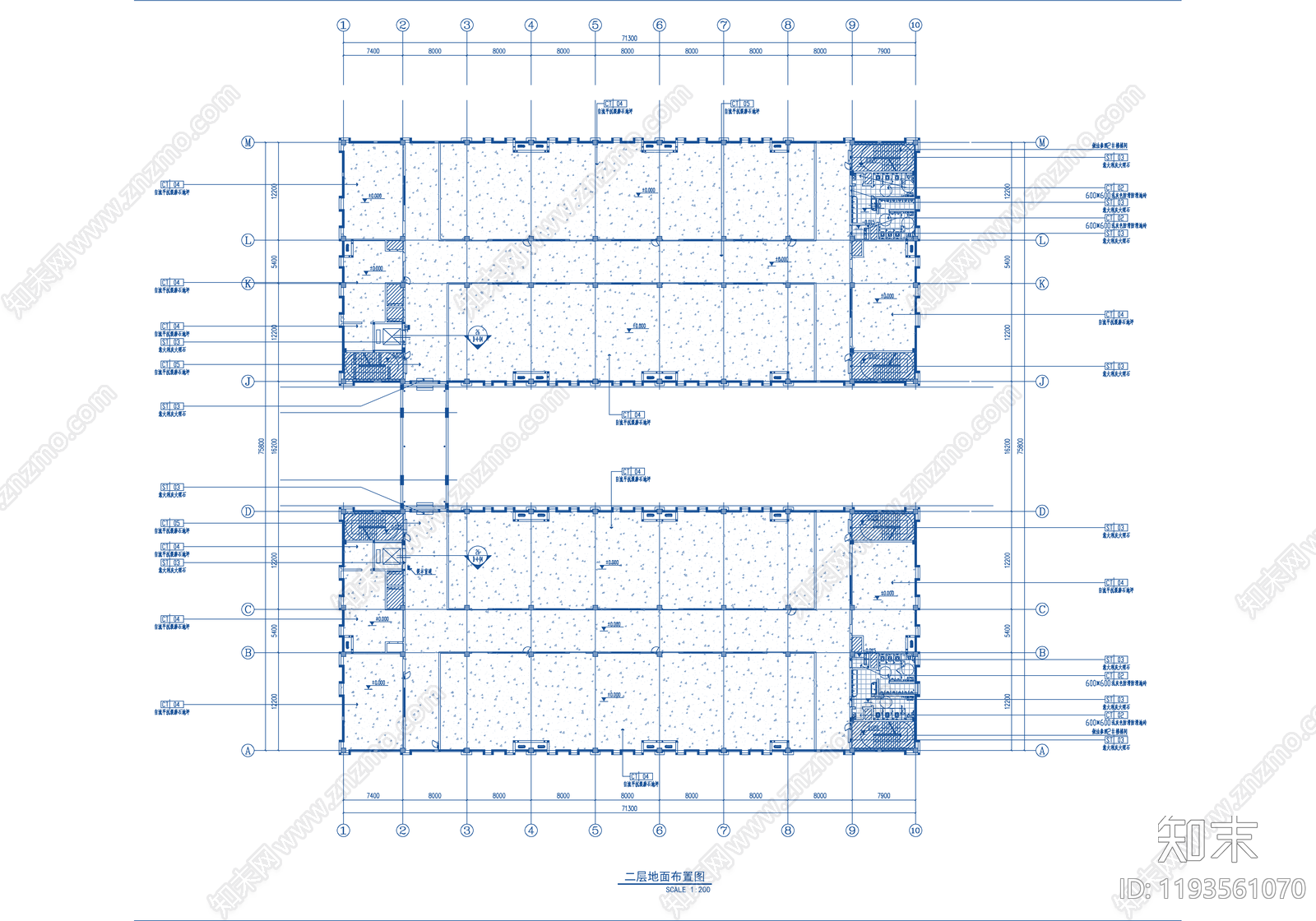 现代培训中心cad施工图下载【ID:1193561070】