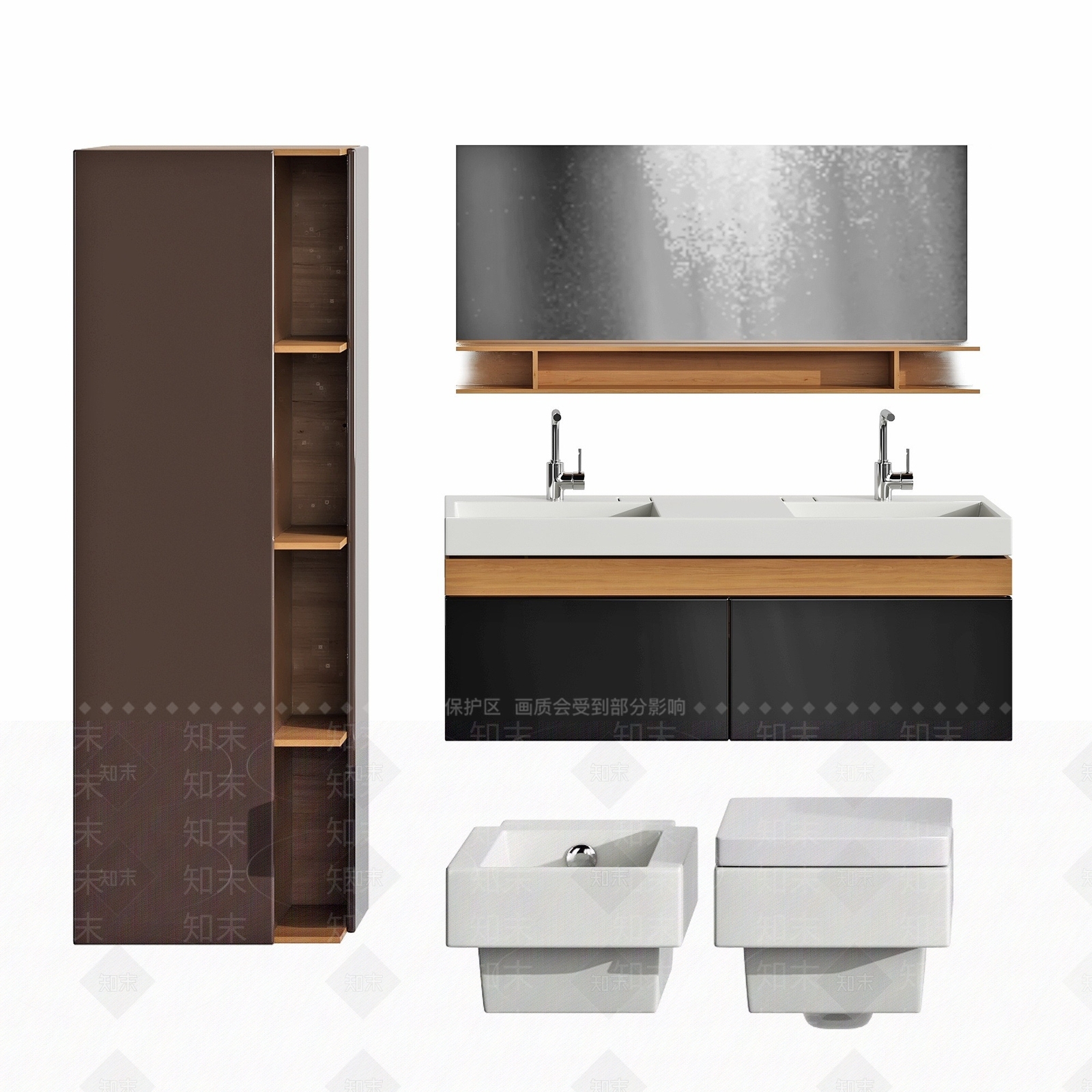 现代卫生间洗手台3D模型下载【ID:1193561755】