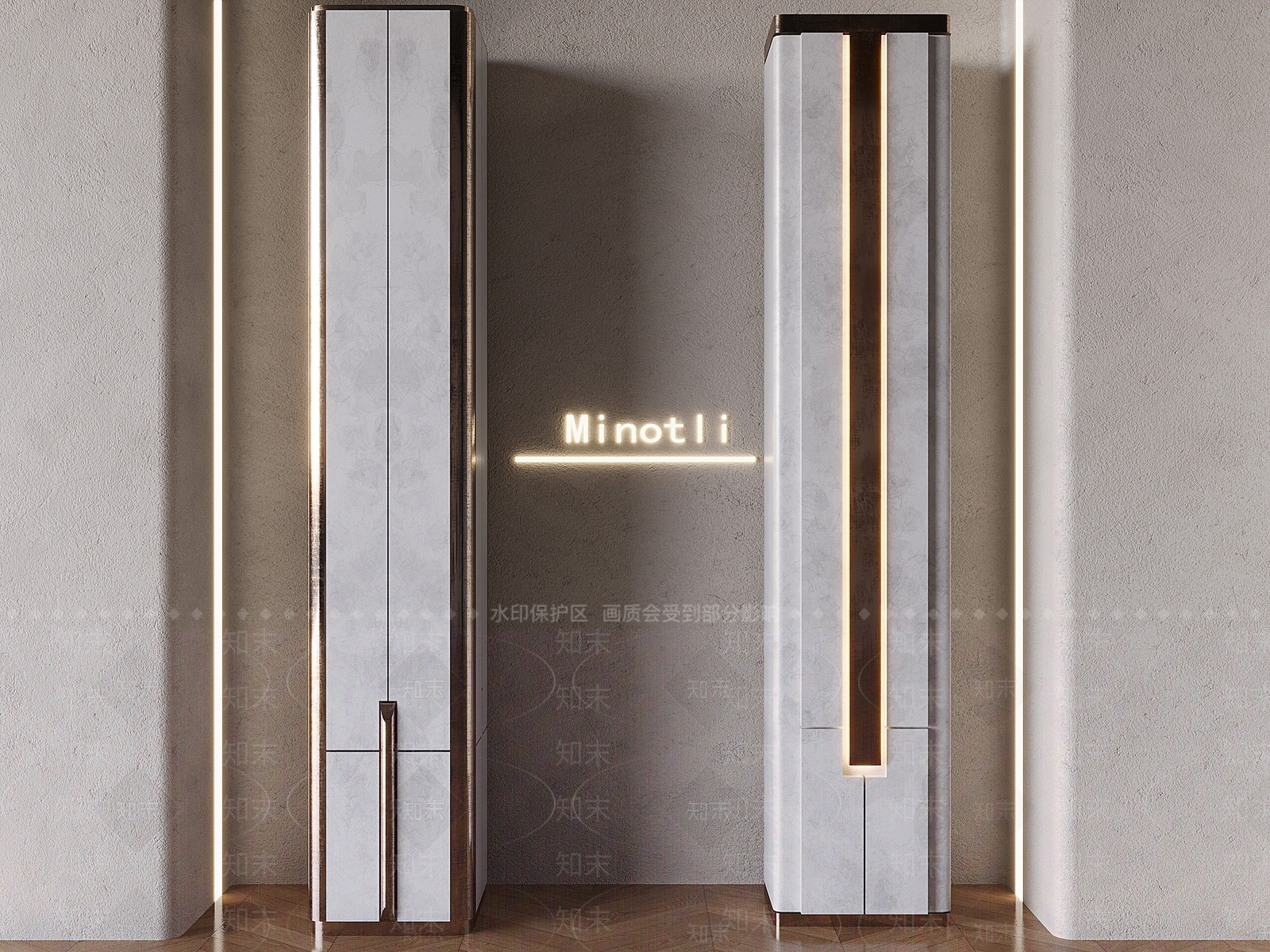 现代柱子3D模型下载【ID:1193564064】