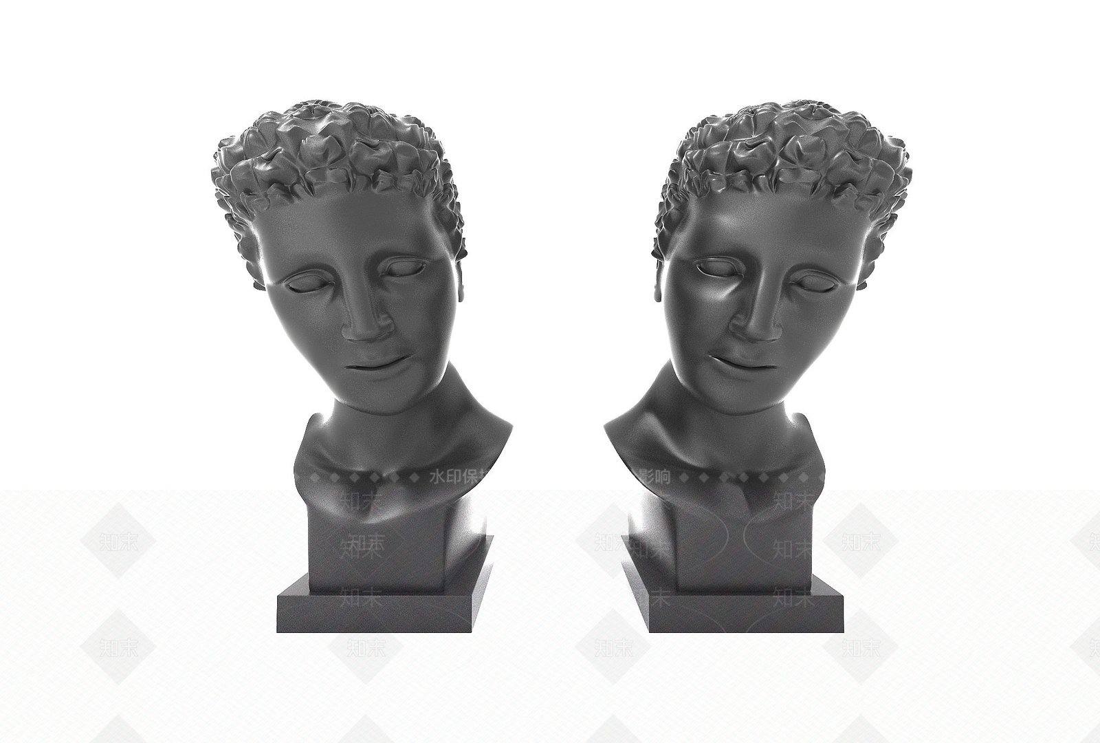 现代人像雕塑3D模型下载【ID:1193570030】