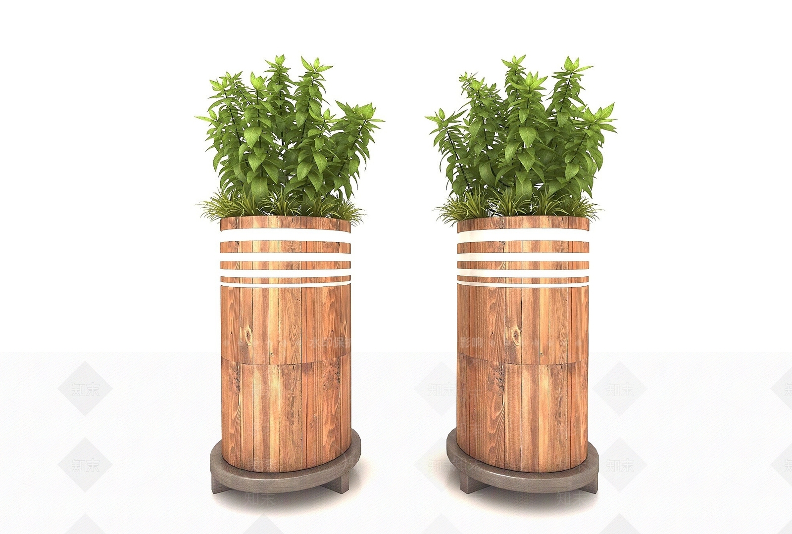 现代盆栽植物3D模型下载【ID:1193570189】