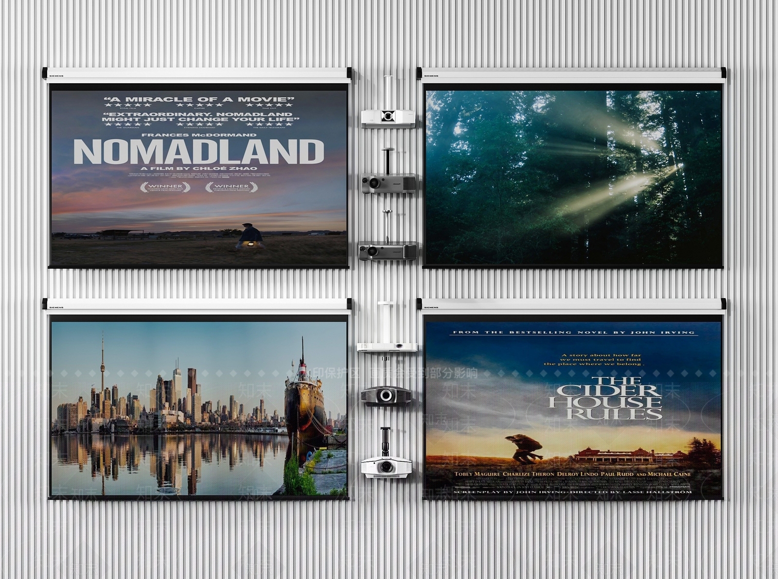 现代投影仪幕布3D模型下载【ID:1193570824】