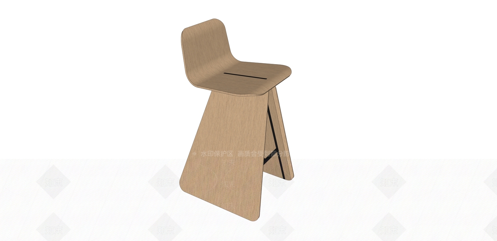 现代轻奢吧凳SU模型下载【ID:1193571564】