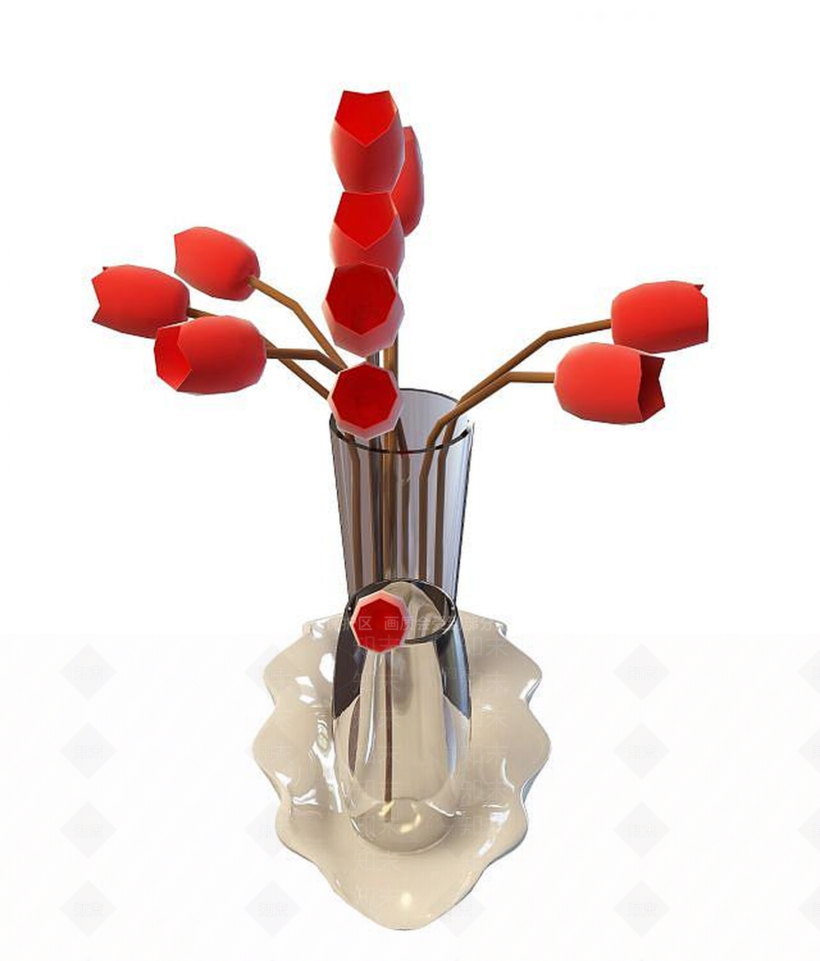 现代花瓶陈设品3D模型下载【ID:1193573029】