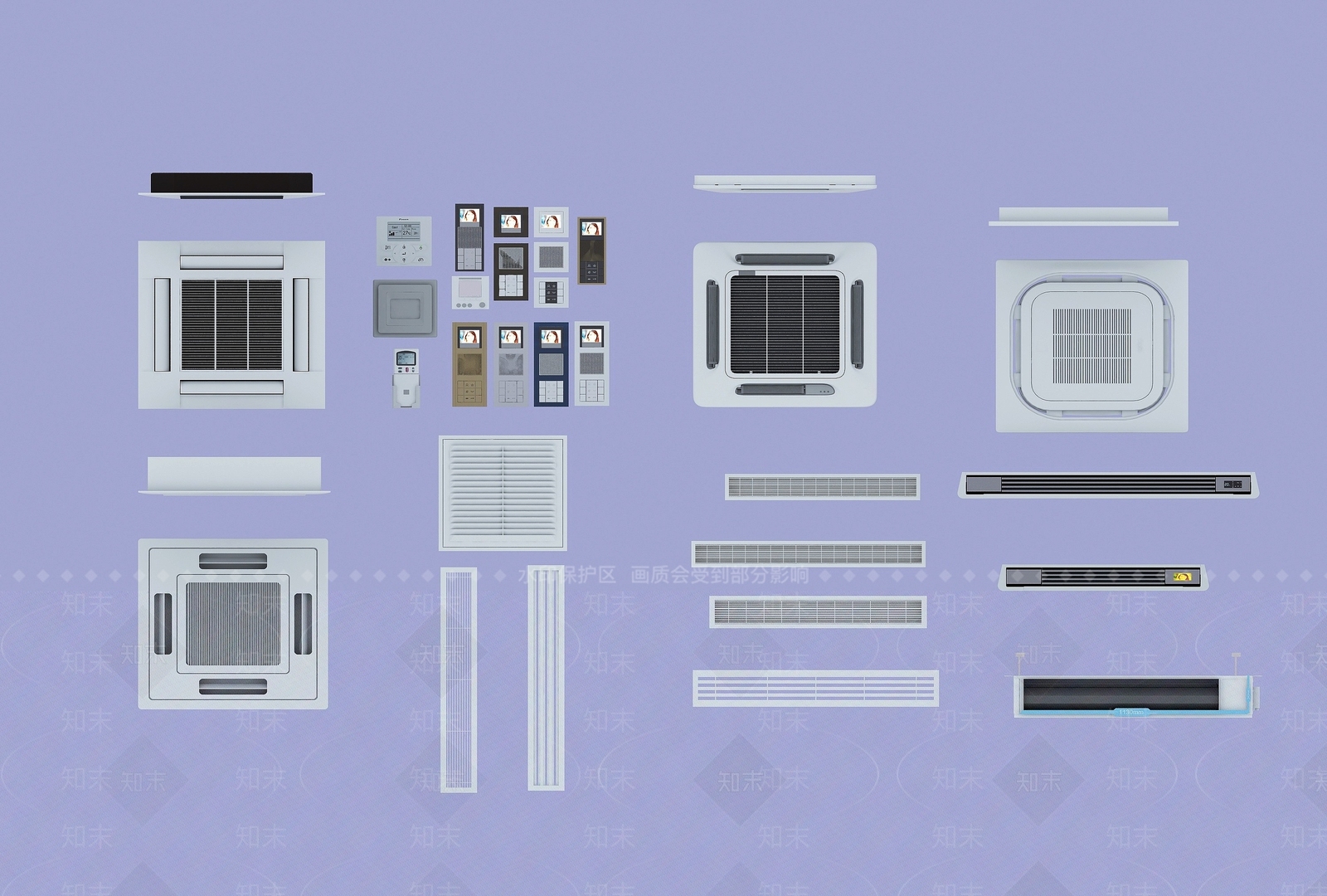 现代空调出风口3D模型下载【ID:1193573101】