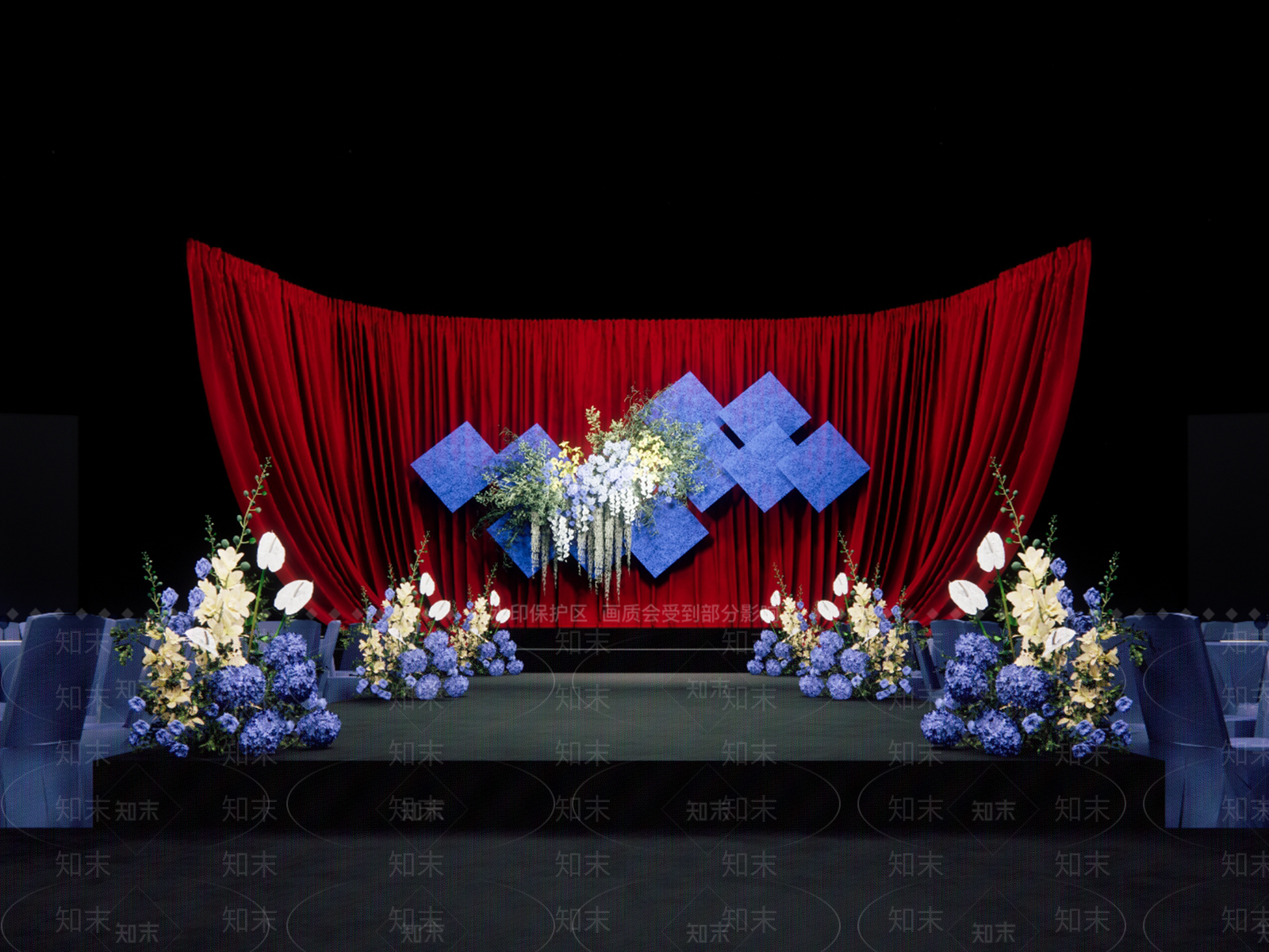 新中式现代室内舞台SU模型下载【ID:1193576445】