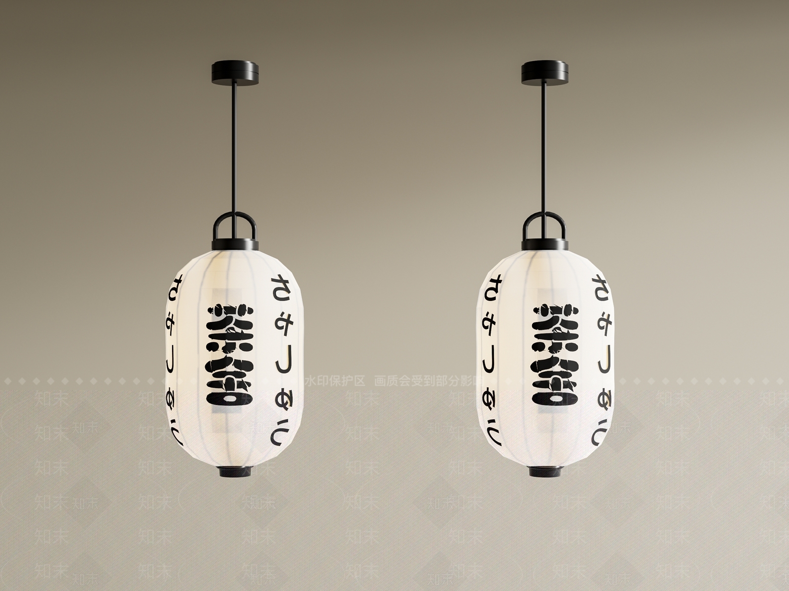 日式灯笼3D模型下载【ID:1193579354】