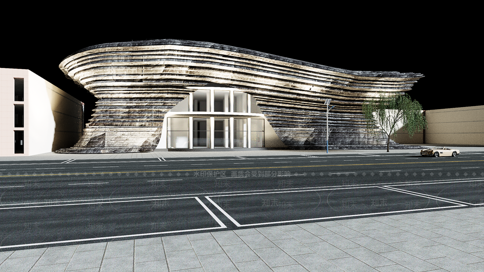 现代艺术风格建筑3D模型下载【ID:1193580891】