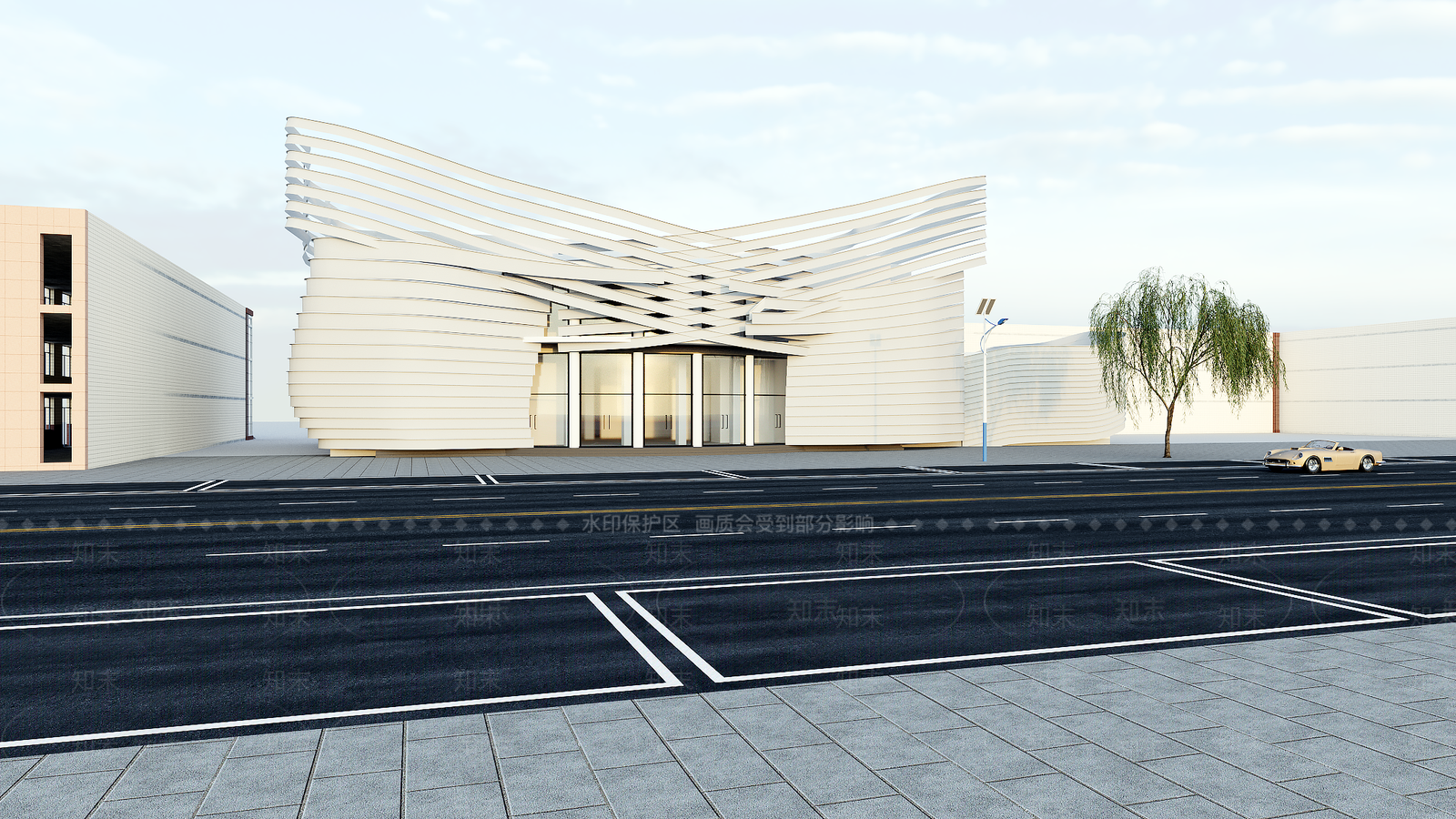 现代艺术风格建筑3D模型下载【ID:1193580883】