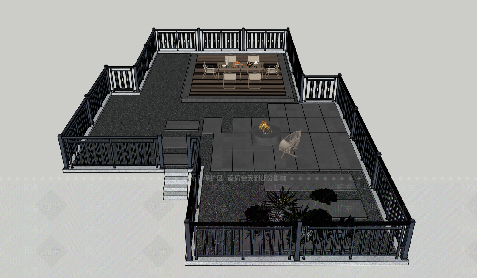 现代极简多层住宅SU模型下载【ID:1193584511】