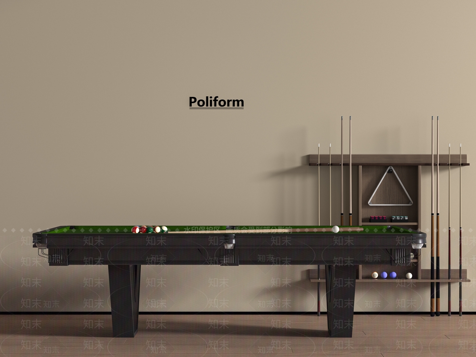 台球桌SU模型下载【ID:1193586602】