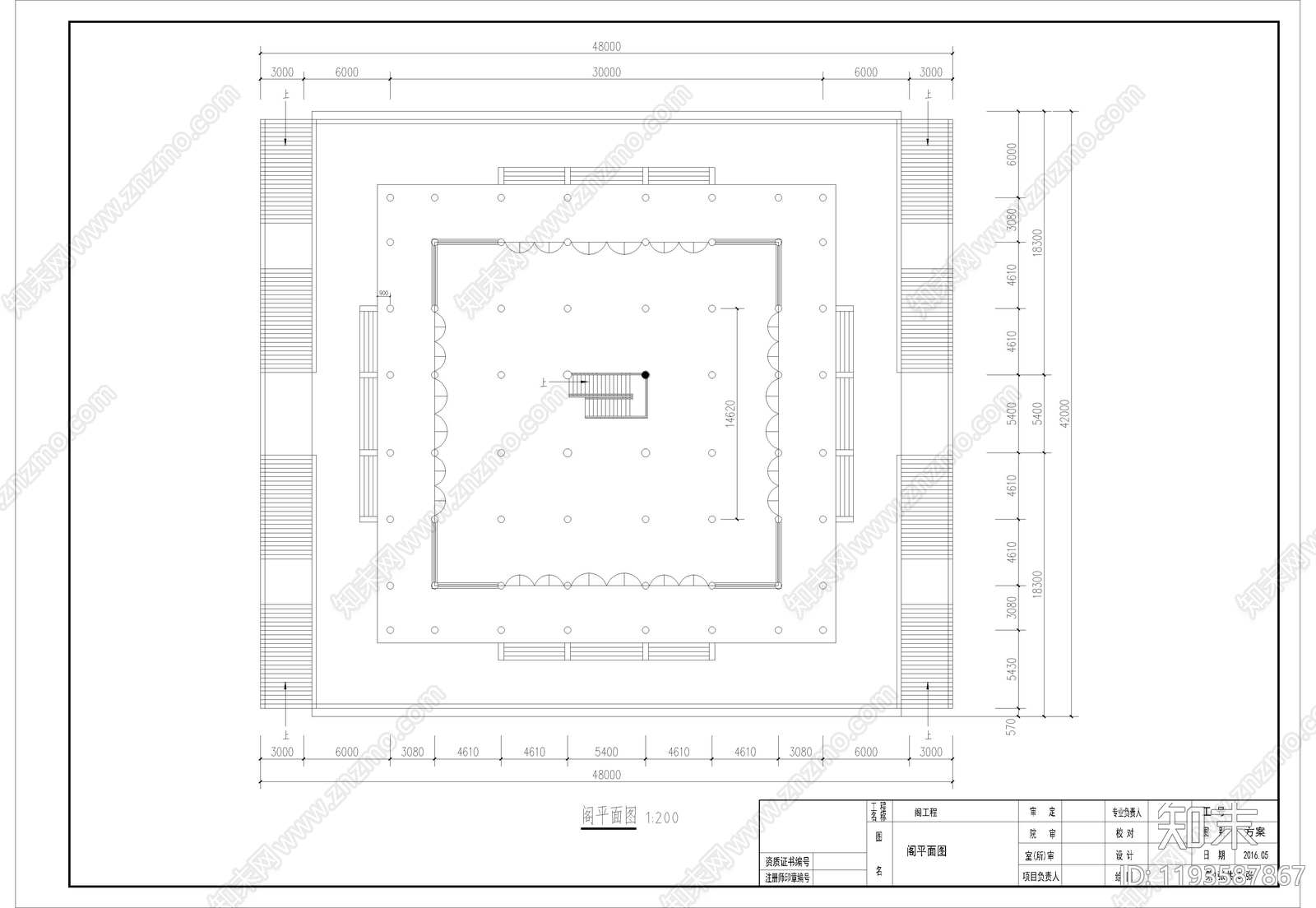 仿古建筑cad施工图下载【ID:1193587867】