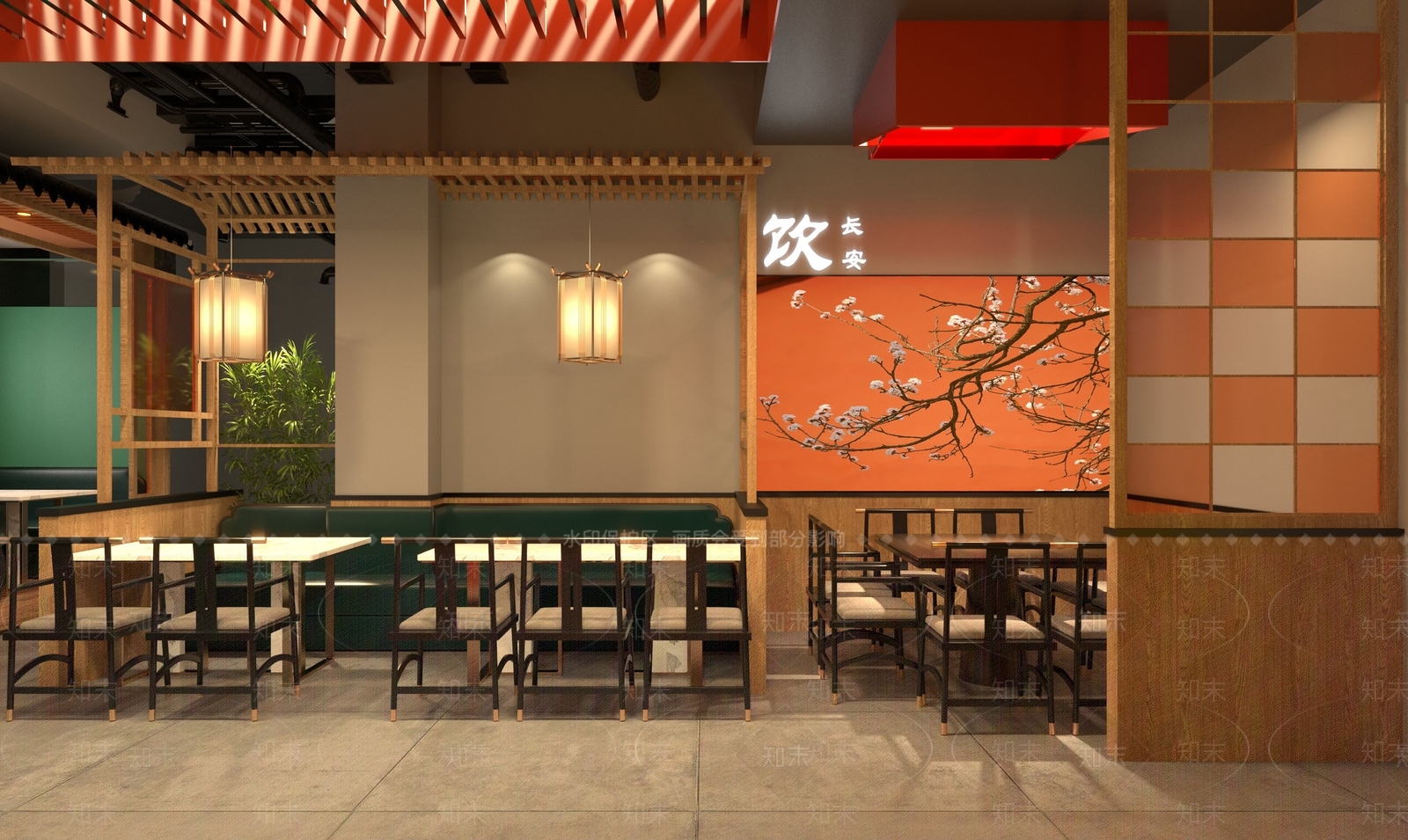 中式复古中餐厅3D模型下载【ID:1193609309】