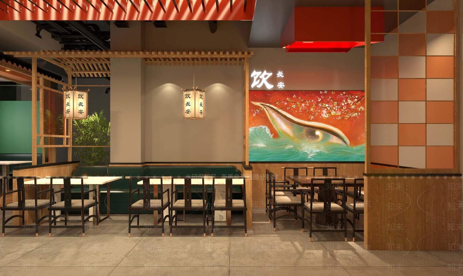 中式复古中餐厅3D模型下载【ID:1193609309】
