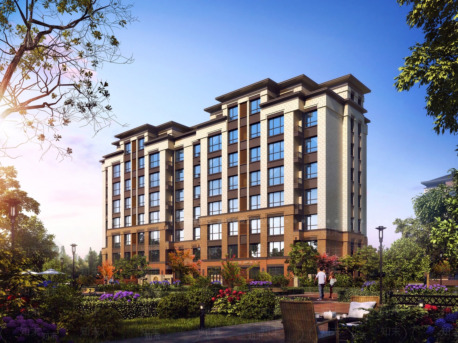 新中式现代高层住宅3D模型下载【ID:1193589008】