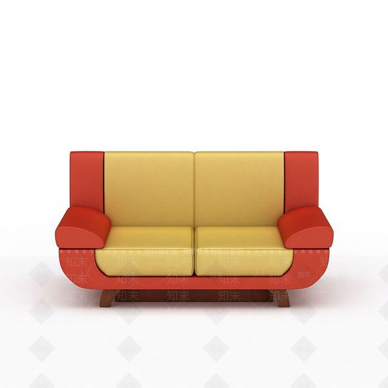 现代双人沙发3D模型下载【ID:1193590616】