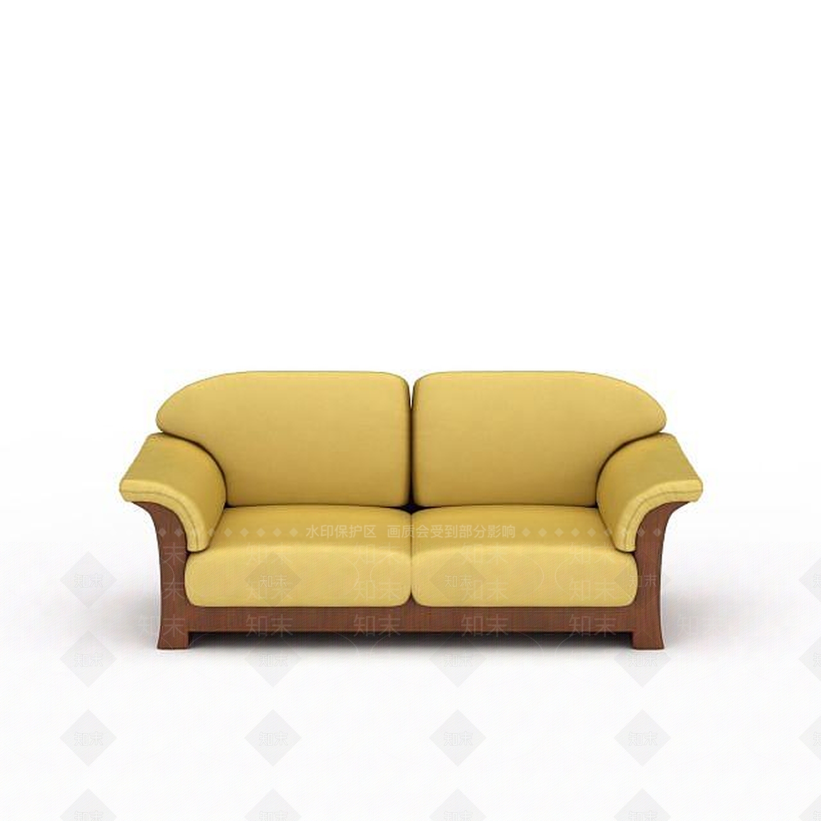 现代双人沙发3D模型下载【ID:1193590707】