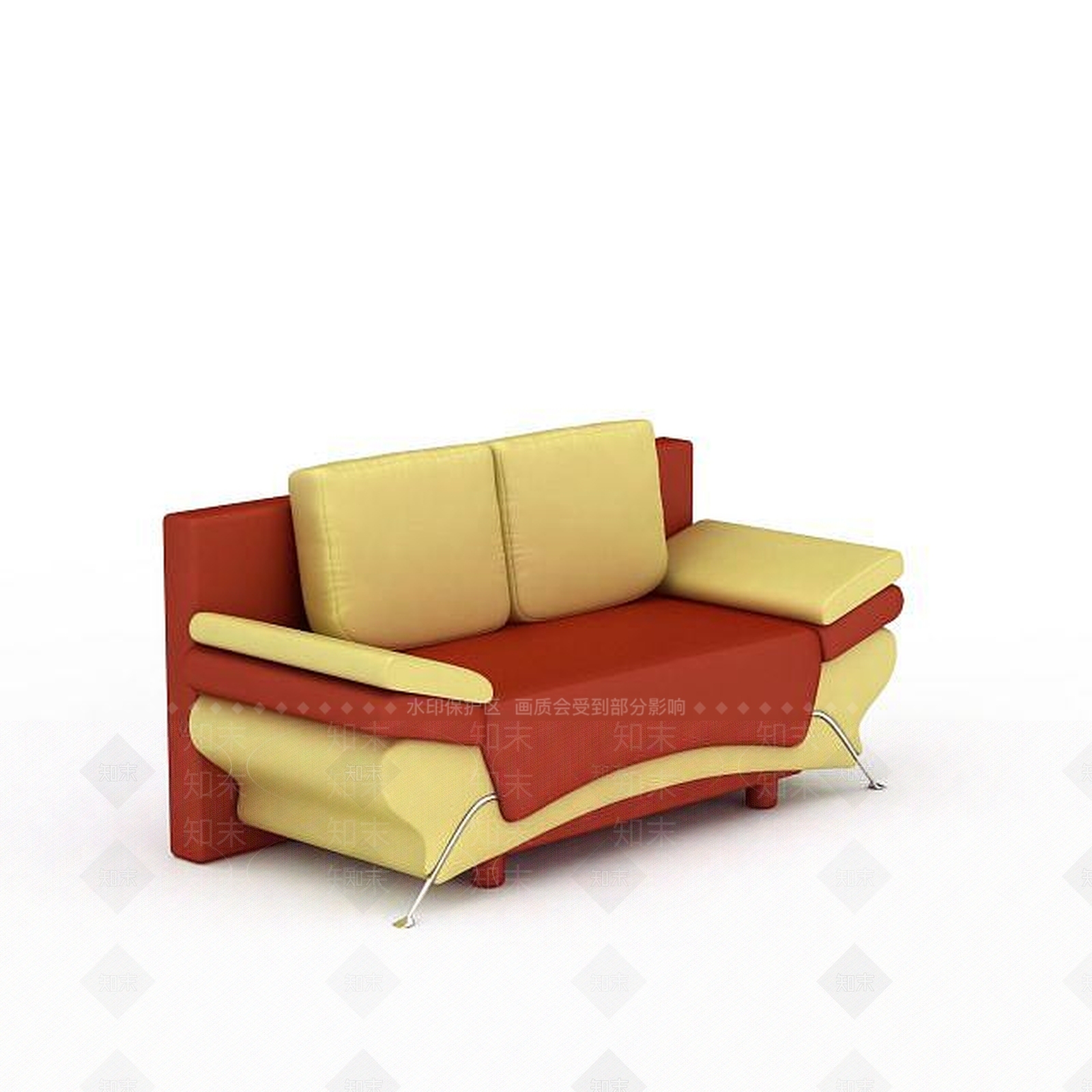 现代双人沙发3D模型下载【ID:1193590917】