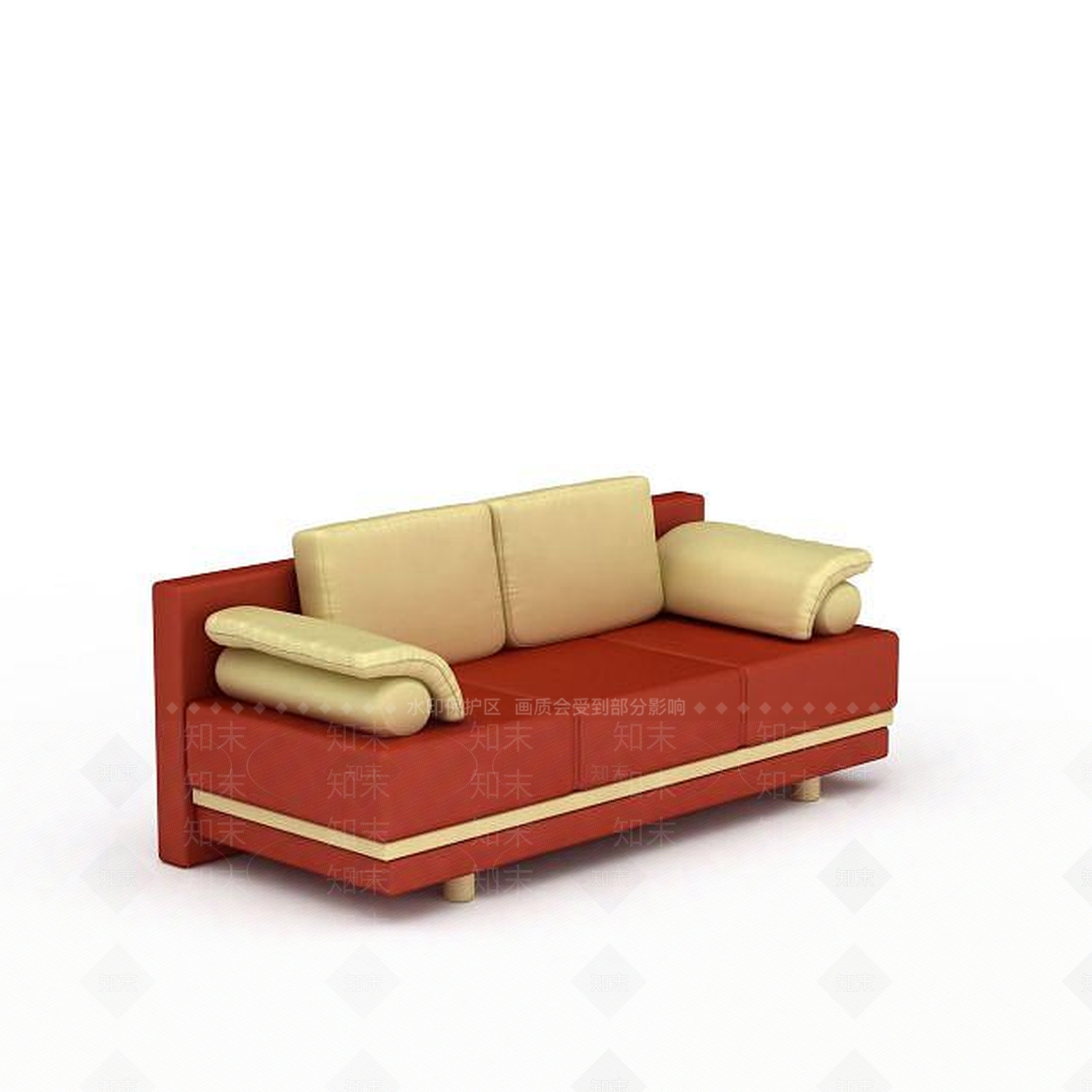 现代双人沙发3D模型下载【ID:1193591150】
