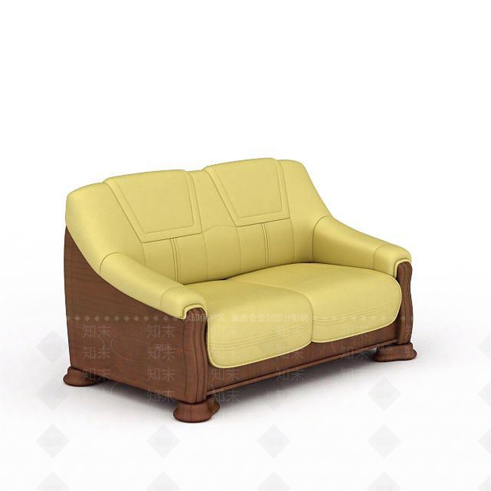 现代双人沙发3D模型下载【ID:1193591388】