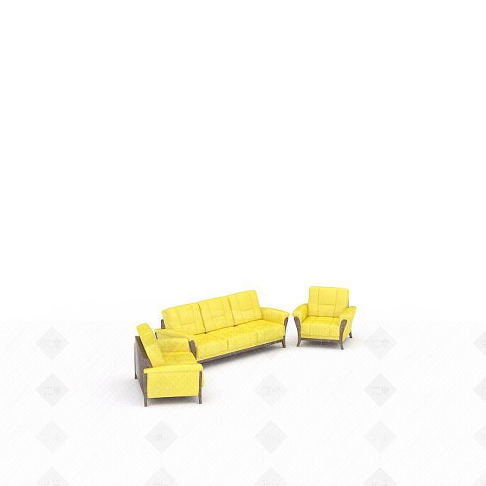 现代双人沙发3D模型下载【ID:1193591611】