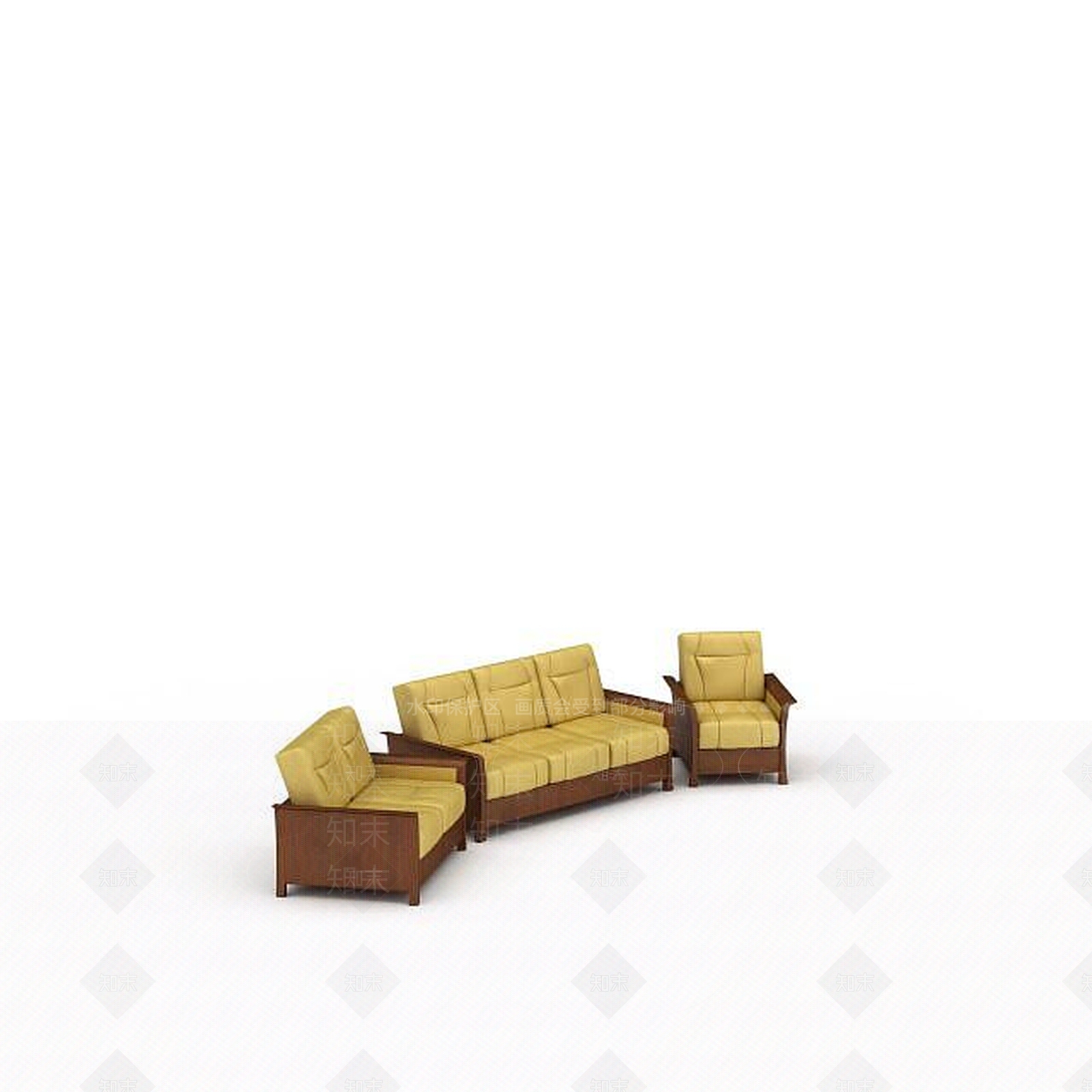 现代双人沙发3D模型下载【ID:1193591728】
