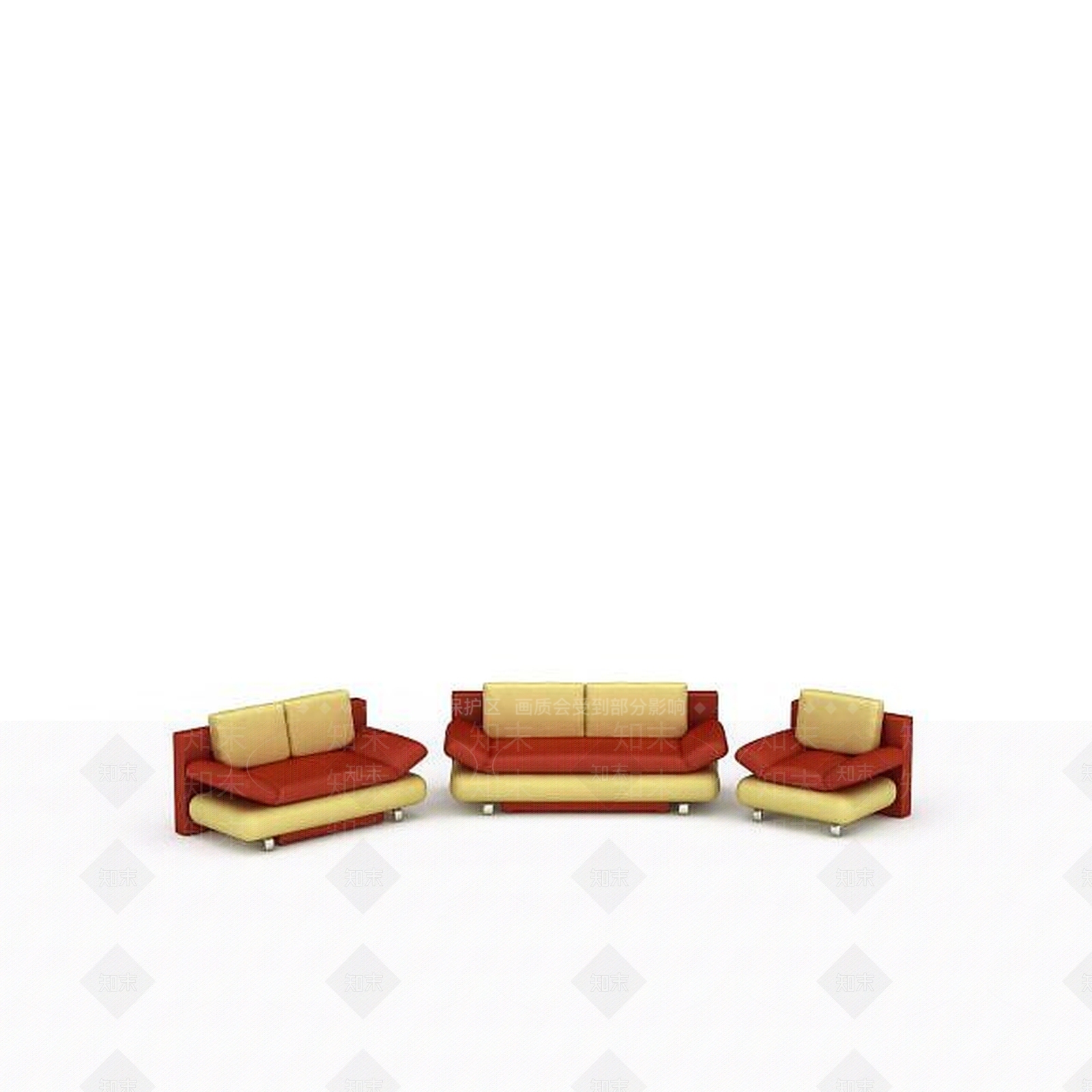 现代双人沙发3D模型下载【ID:1193591824】