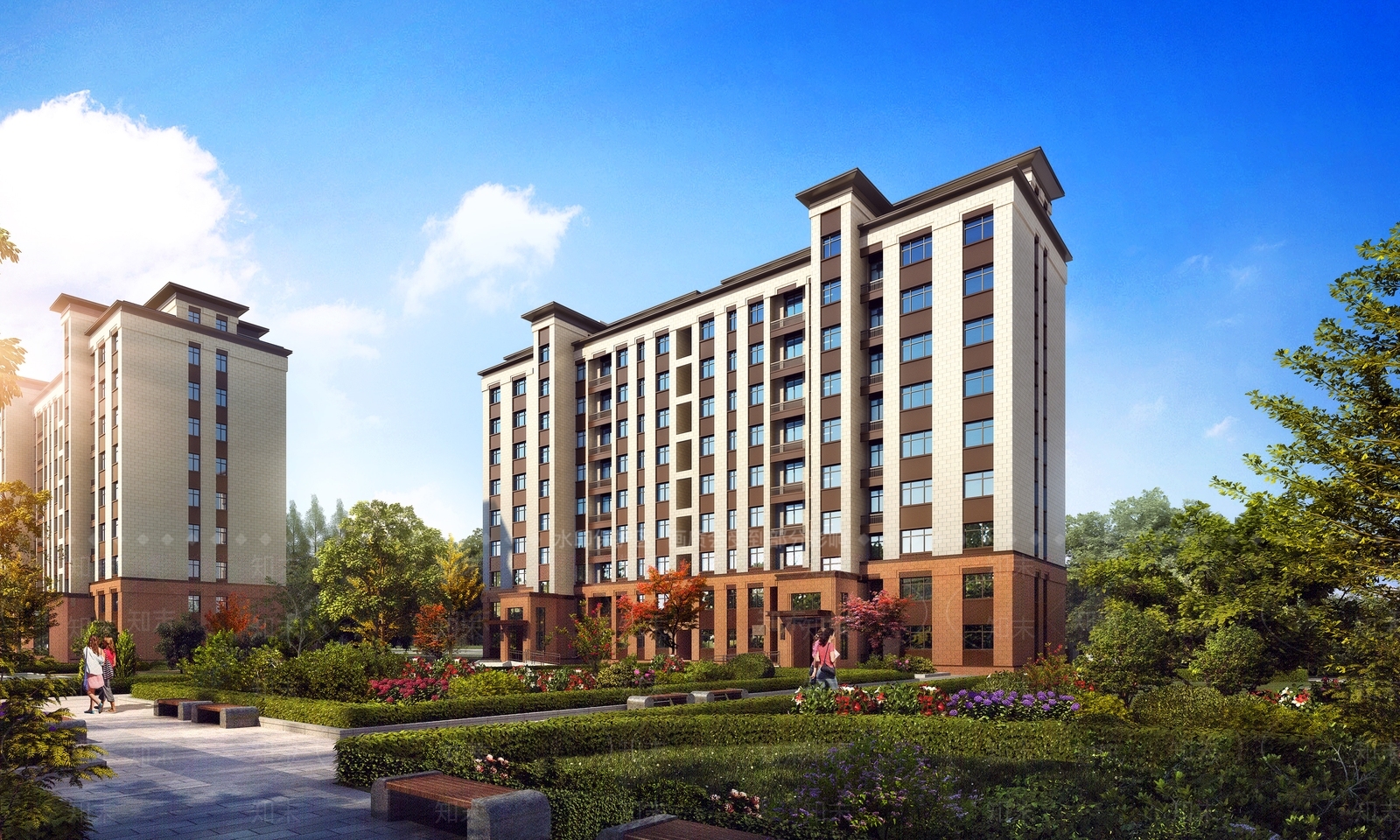 新中式现代高层住宅3D模型下载【ID:1193592464】
