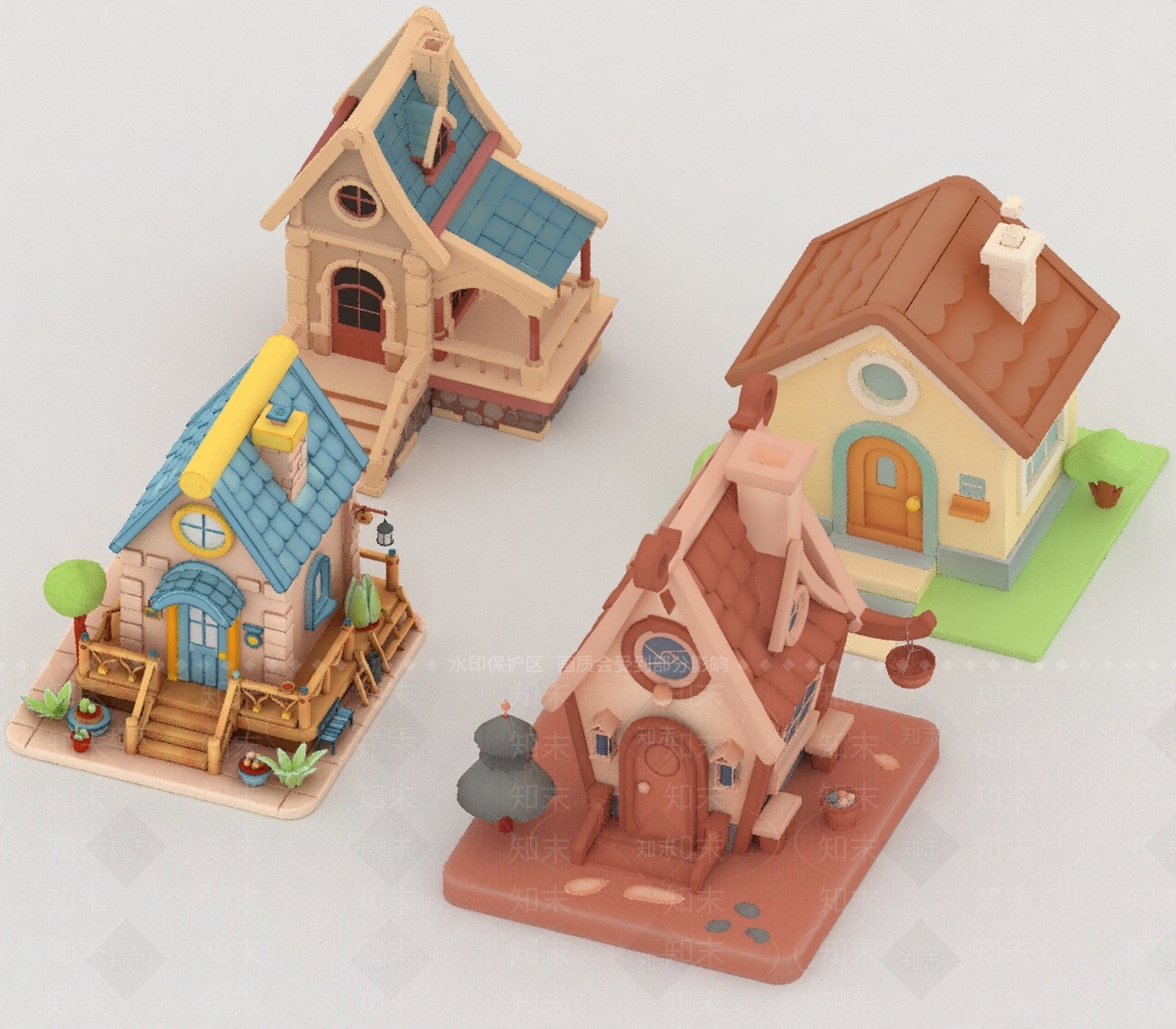 现代艺术风格建筑3D模型下载【ID:1193593434】