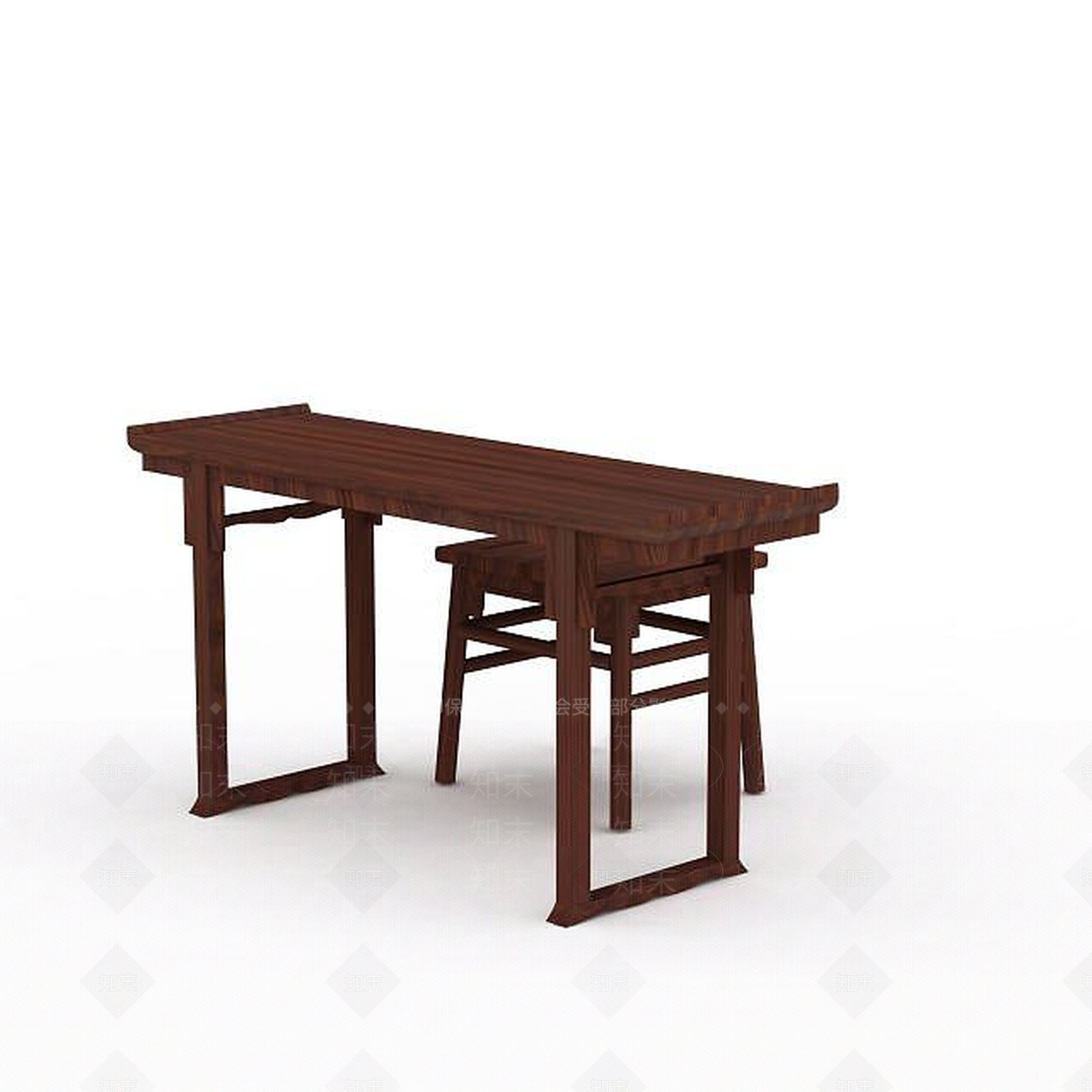 现代书桌椅3D模型下载【ID:1199060372】