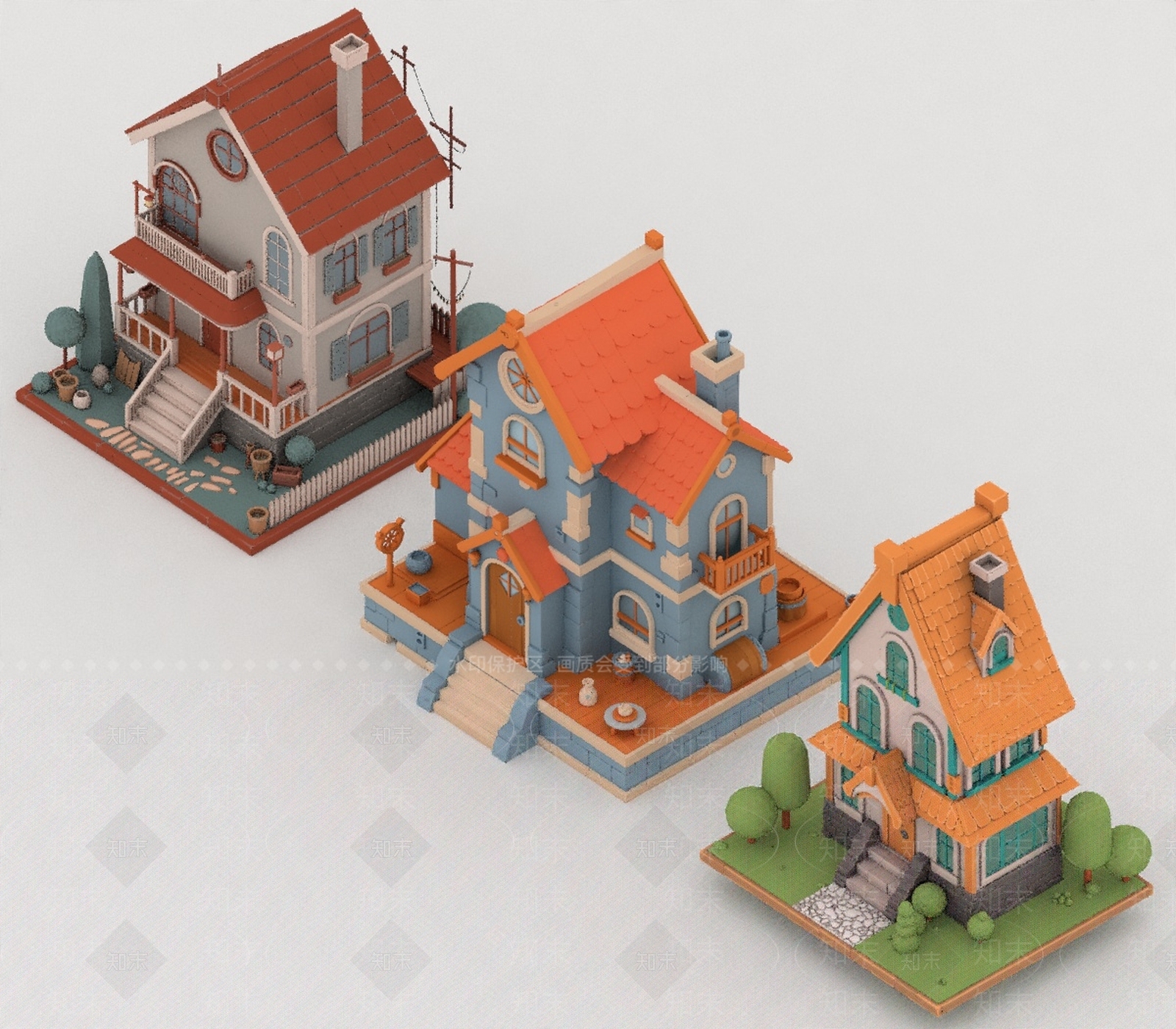现代艺术风格建筑3D模型下载【ID:1193594723】