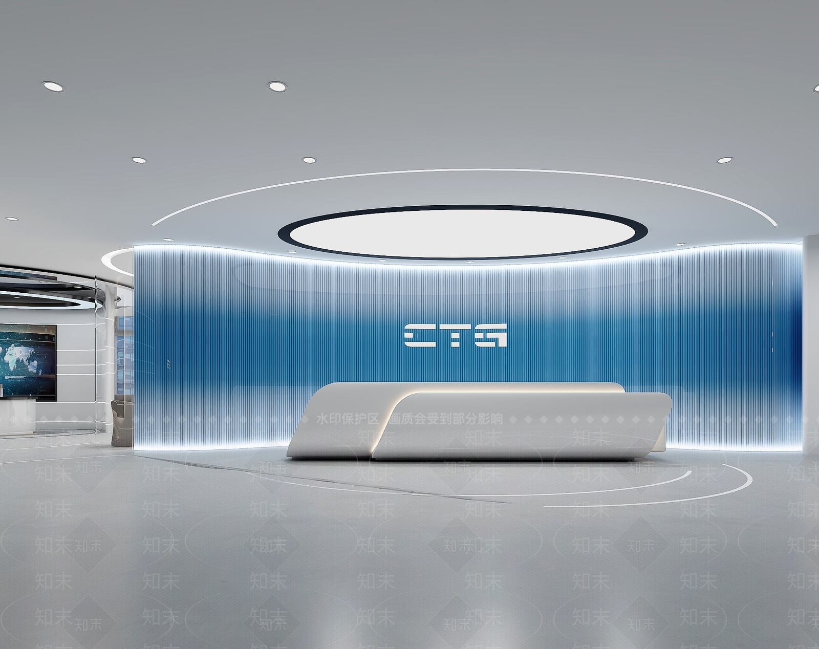 现代办公大厅3D模型下载【ID:1193594858】