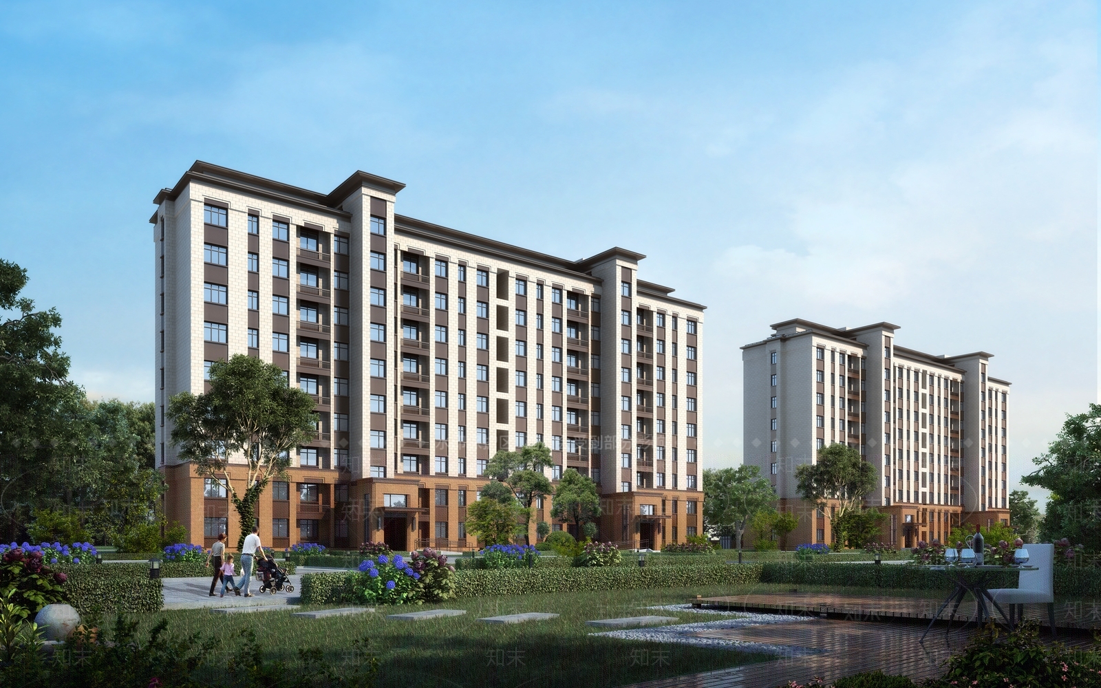 新中式现代高层住宅3D模型下载【ID:1193595973】