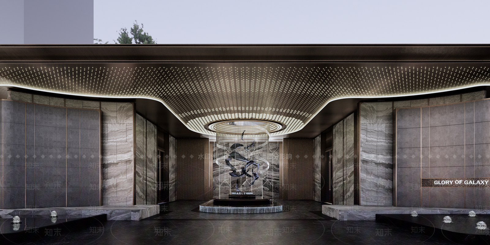 现代小区建筑SU模型下载【ID:1193599643】