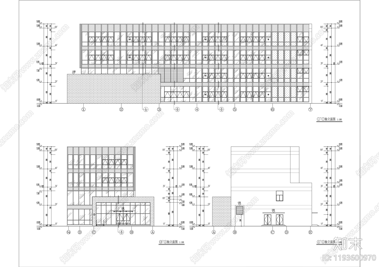 现代学校建筑cad施工图下载【ID:1193600970】