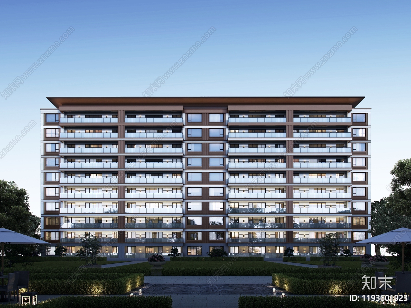 现代住宅楼建筑施工图下载【ID:1193601923】