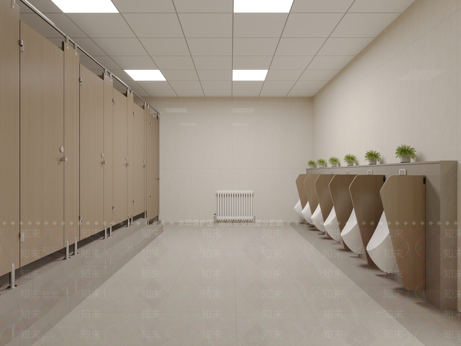 现代简约公共卫生间3D模型下载【ID:1193602764】