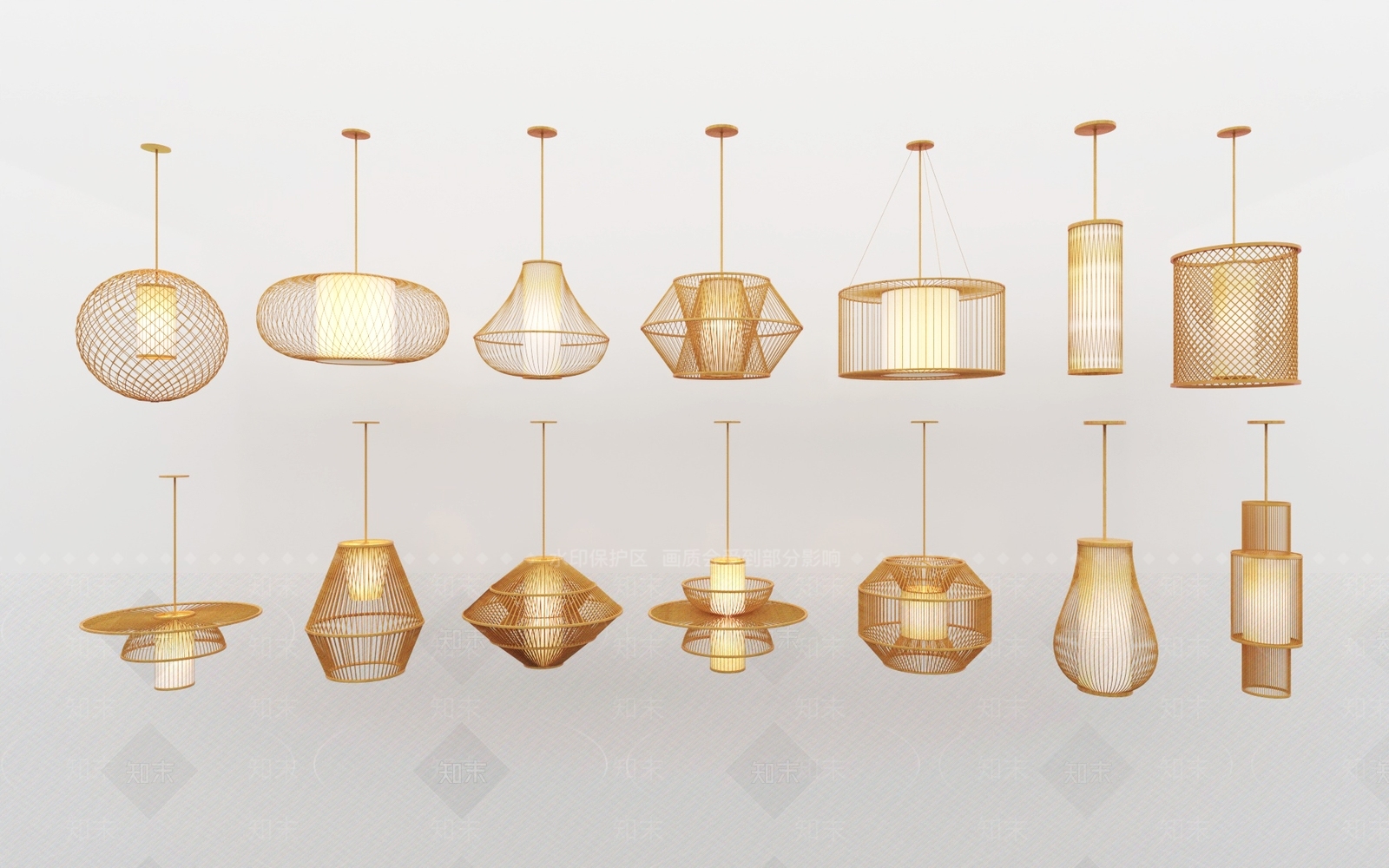 中式吊灯SU模型下载【ID:1193605740】