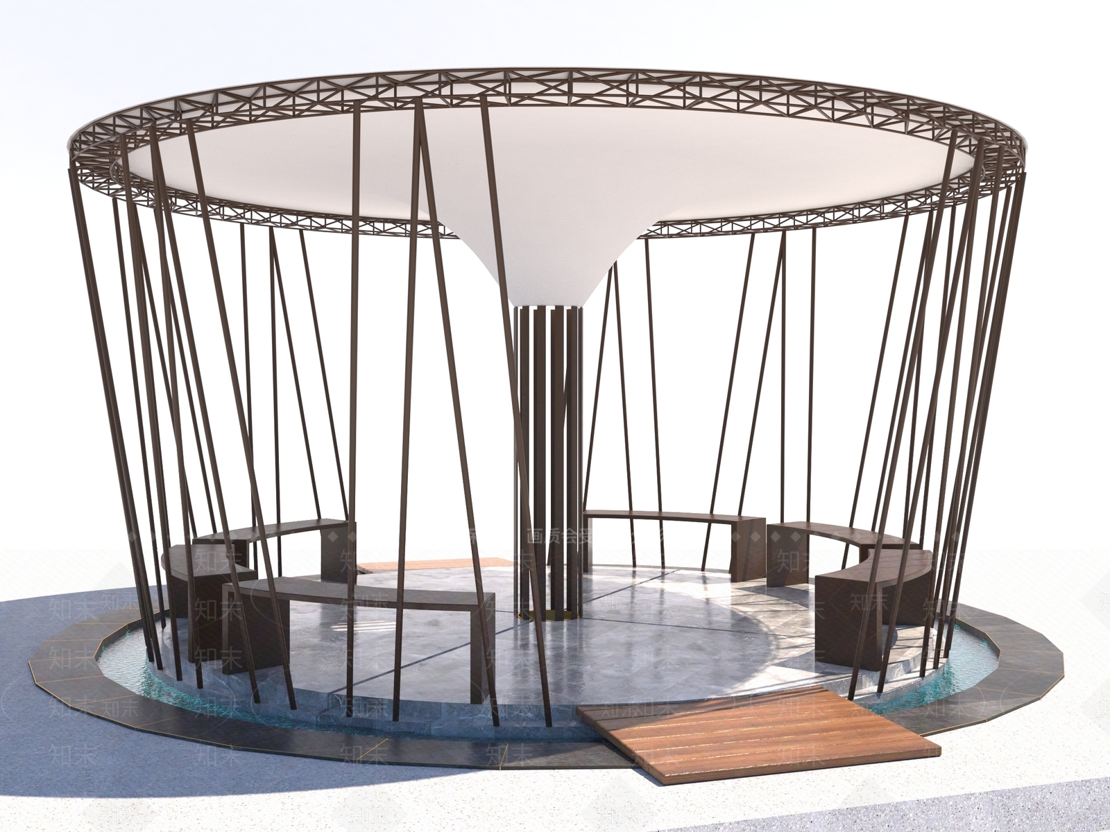 现代亭子3D模型下载【ID:1193606959】