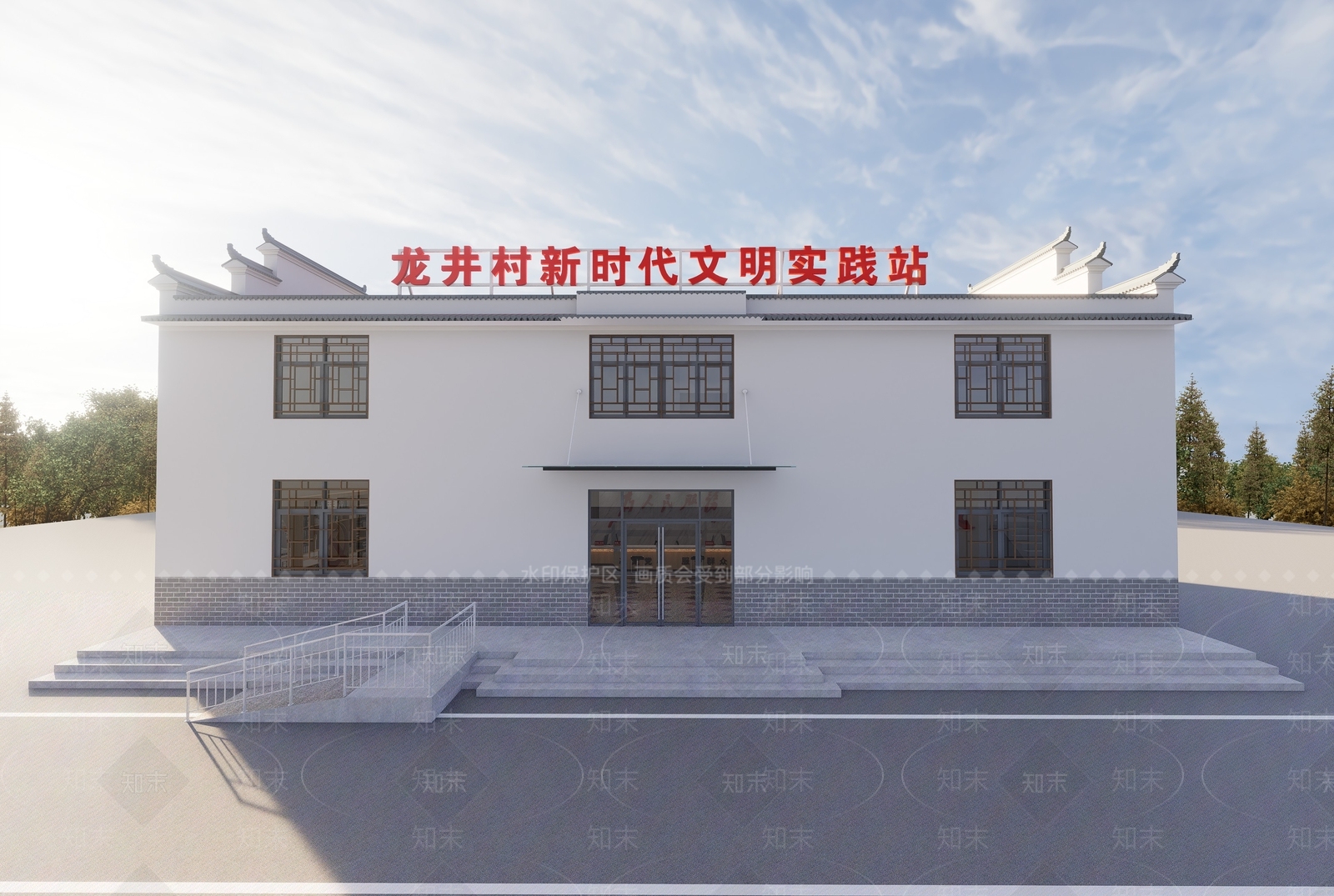 现代办事大厅SU模型下载【ID:1193609074】