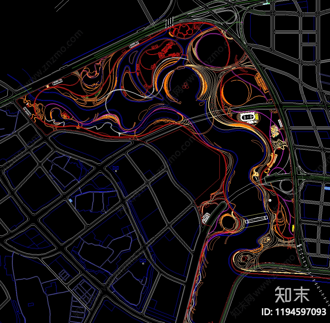 综合性公园施工图下载【ID:1194597093】