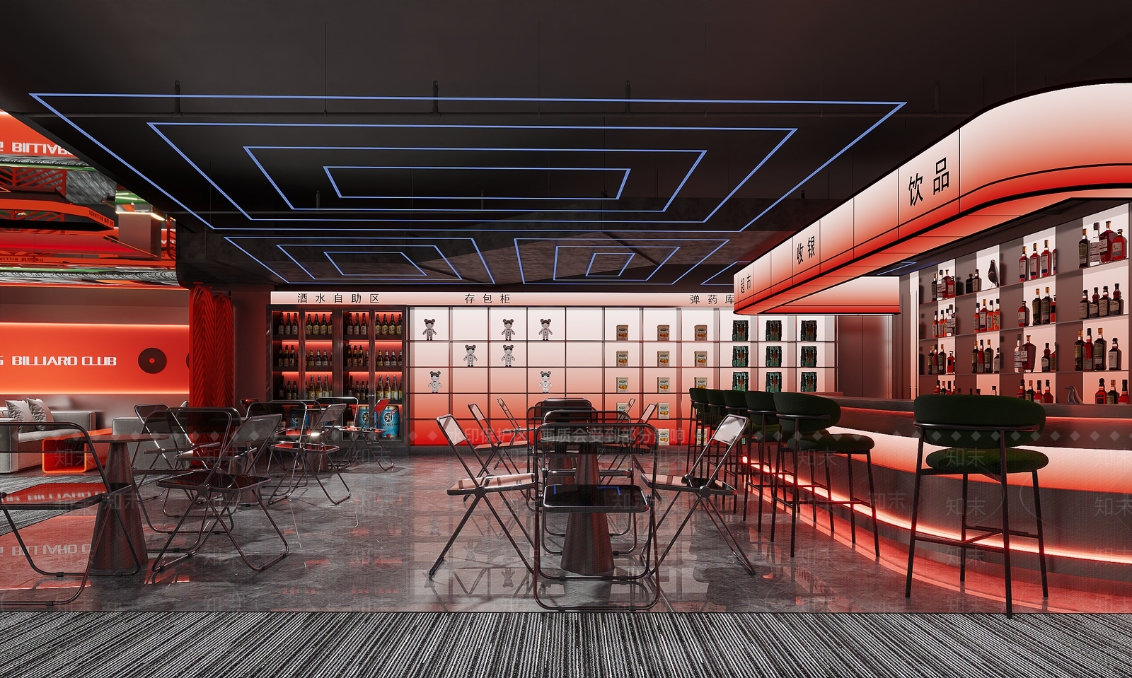 现代酒吧SU模型下载【ID:1193668809】