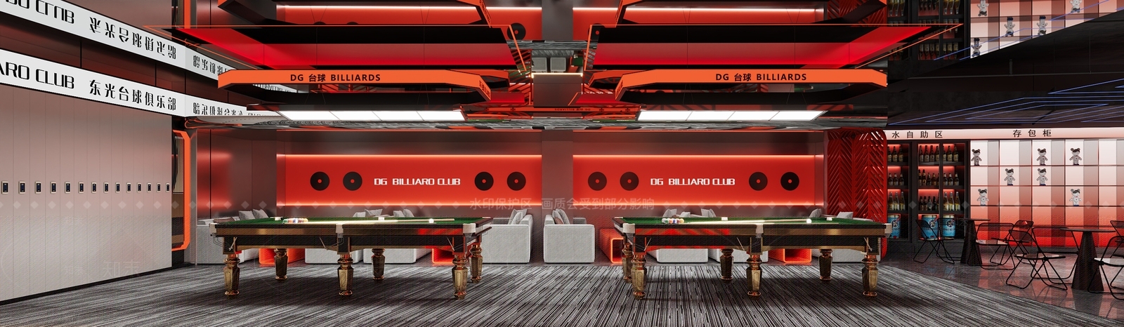 现代台球室3D模型下载【ID:1193611284】
