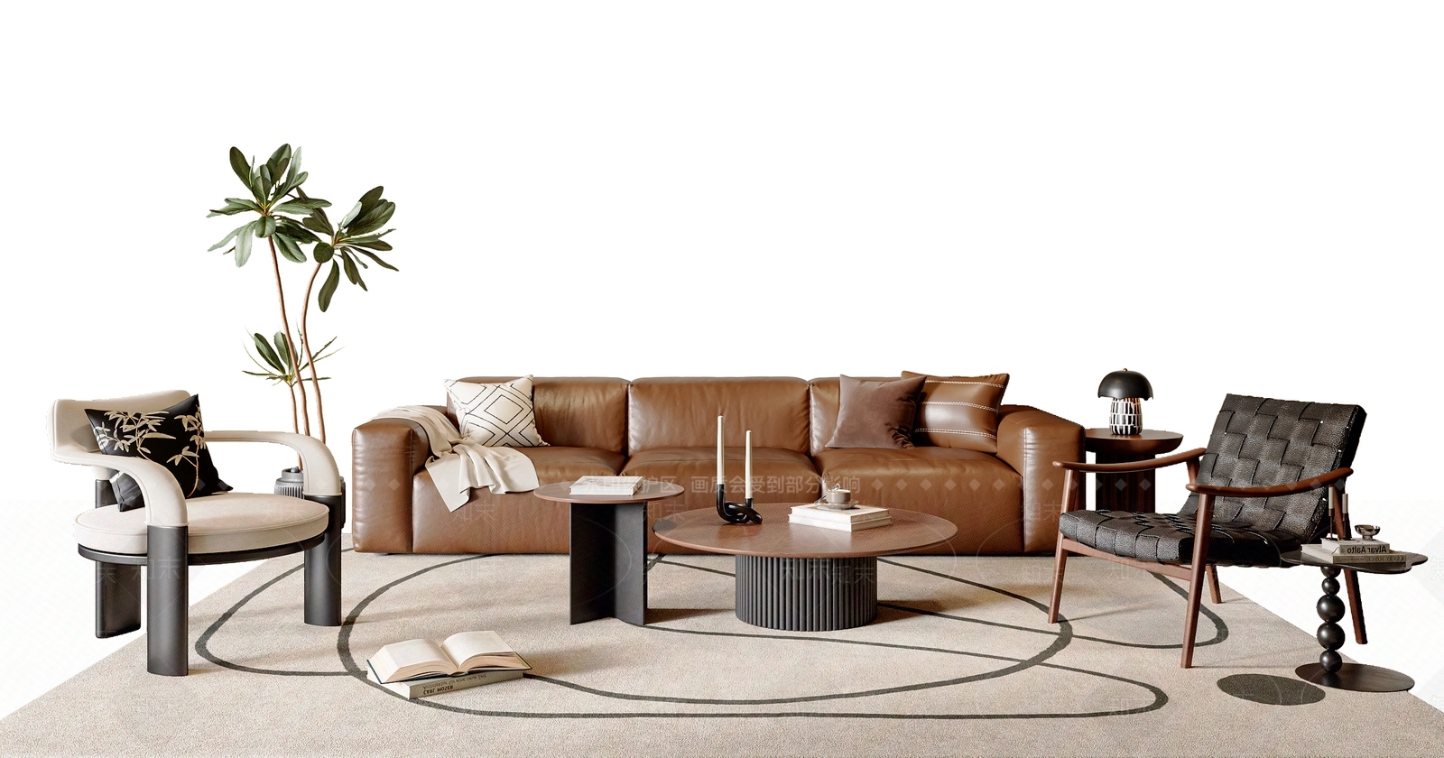法式中古沙发组合SU模型下载【ID:1193613042】