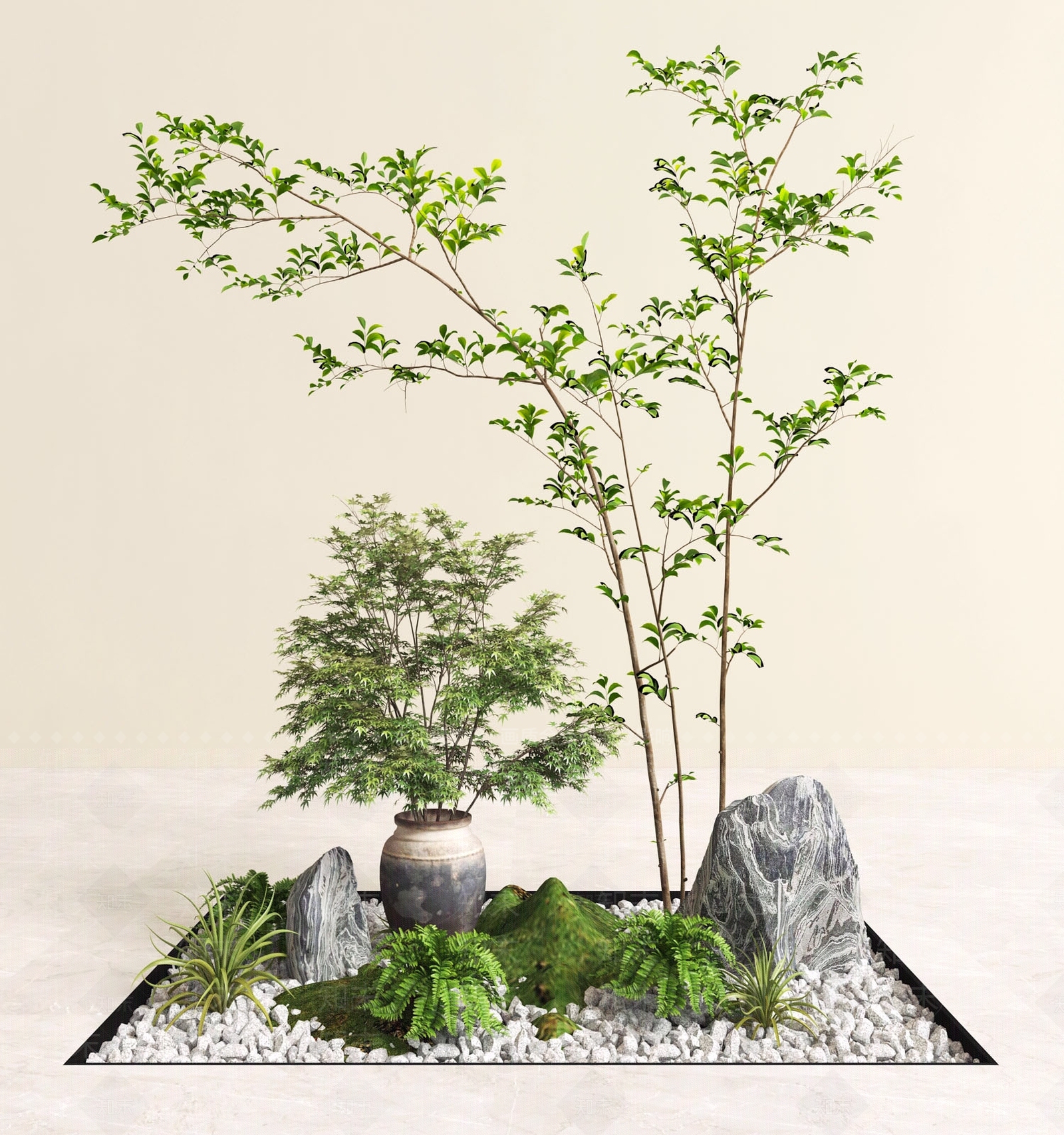现代中古室内景观3D模型下载【ID:1193615120】