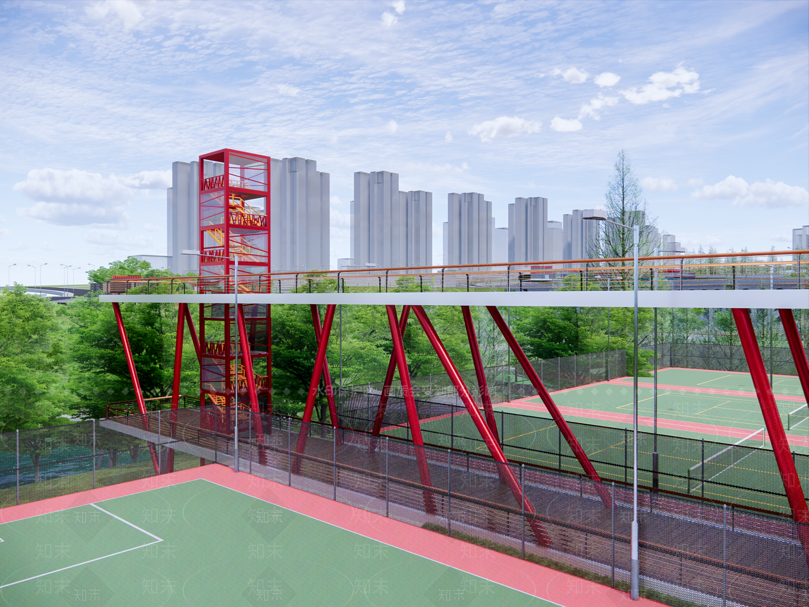 现代塔楼SU模型下载【ID:1193615234】