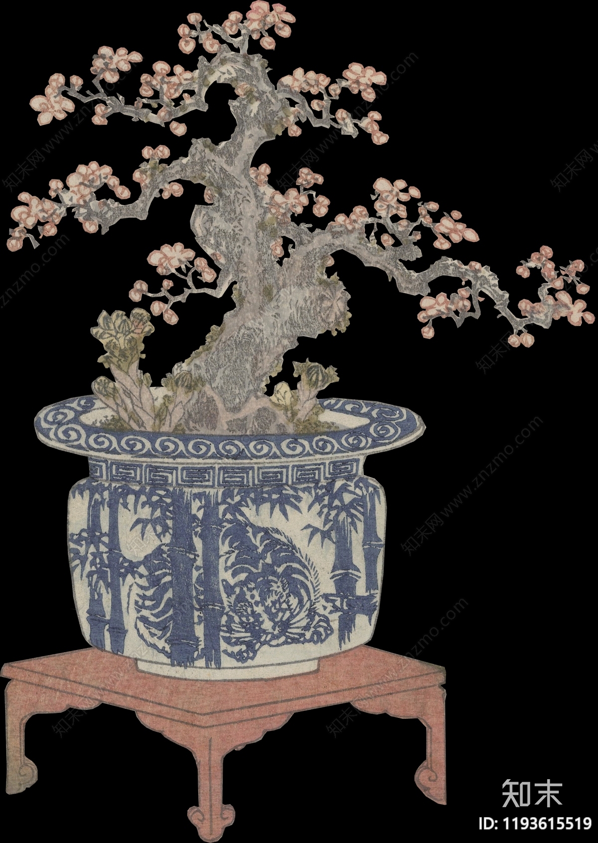现代中式花坛下载【ID:1193615519】