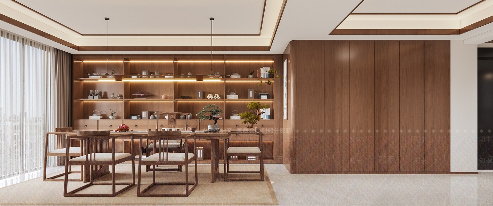 新中式茶室3D模型下载【ID:1193616384】