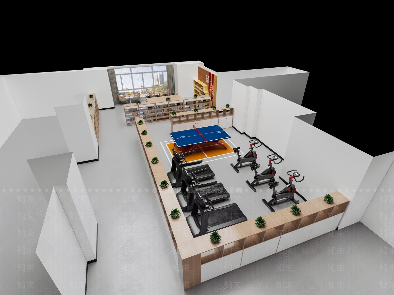 现代图书馆3D模型下载【ID:1193617249】