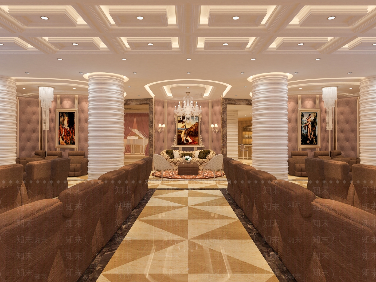 法式欧式大厅3D模型下载【ID:1193617697】
